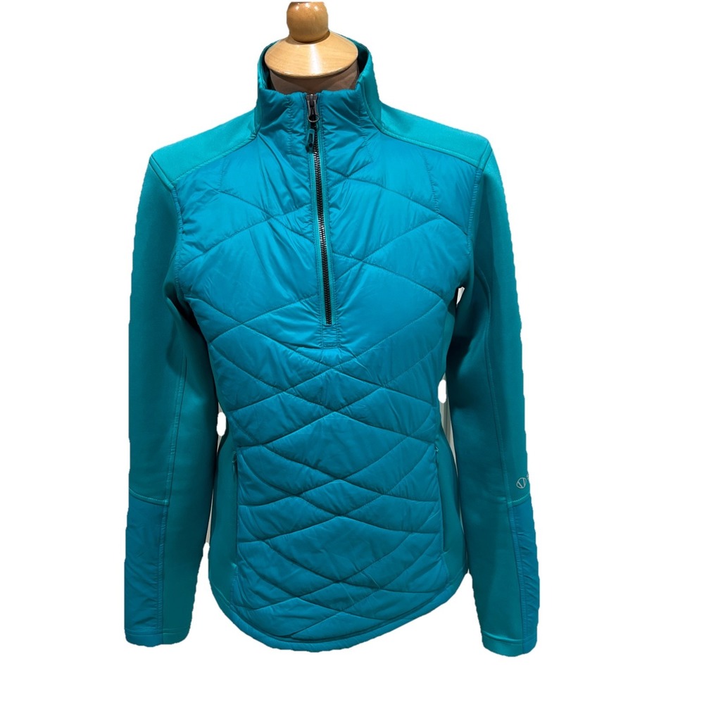 Sunice Women's Daisy Hybrid Thermal Stretch 1/2 Zip Pullover Size Medium Quilted